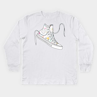 Cancer high tops - Pastel colours Kids Long Sleeve T-Shirt